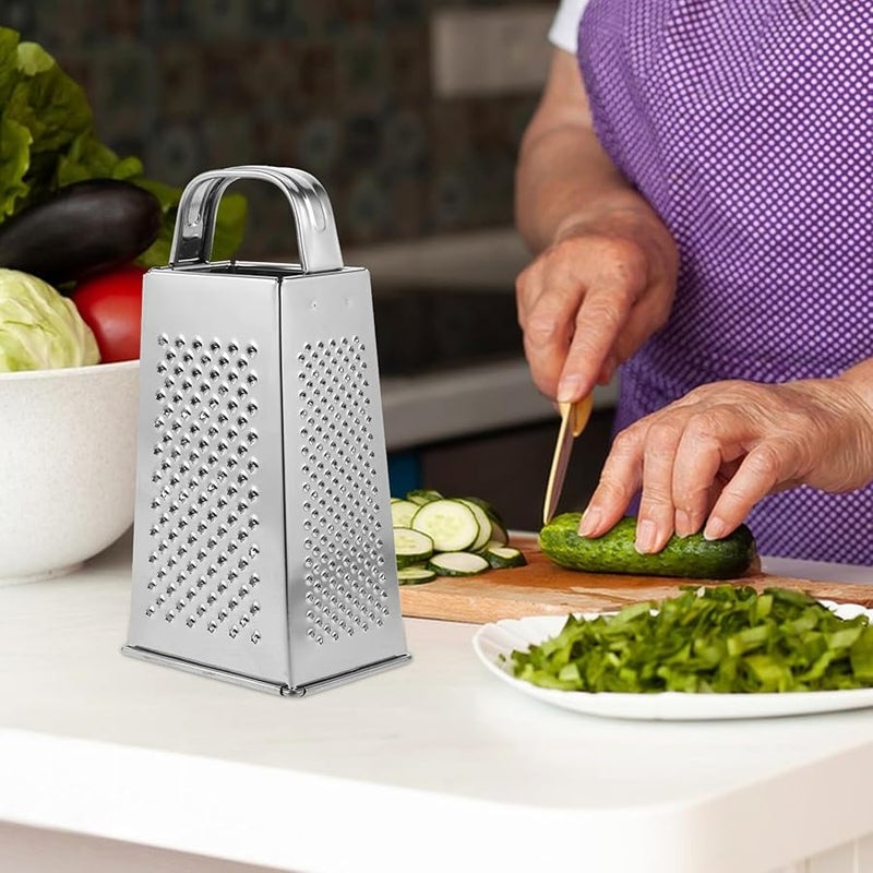 Stainless Steel Vegetable Grater Cheese Slicer With Non Slip Handle And Widened Cutter - Image 3